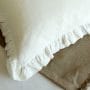 リネンフリルクッションカバー【ウォッシュホワイト】