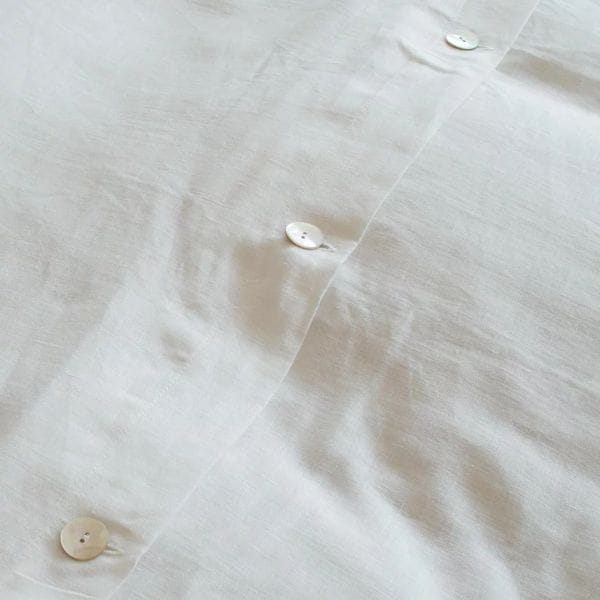【ホワイト】シルキーリネン デュベカバー