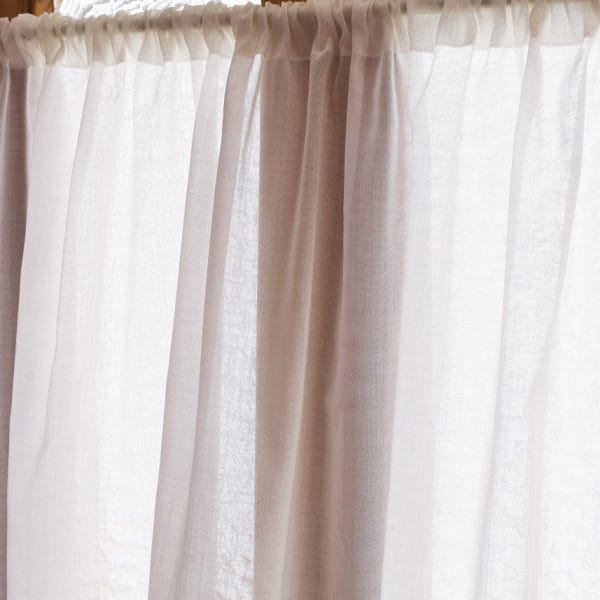 【無地白】モスリンレース カフェカーテン