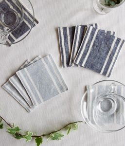 リネンストライプコースター【マリンストライプシリーズ】