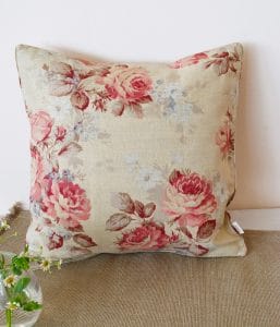 イギリス製花柄クッションカバー【ホークスウィックローズ】
