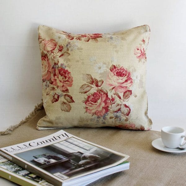 イギリス製花柄クッションカバー【ホークスウィックローズ】