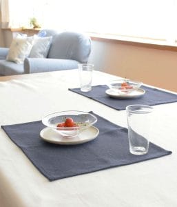 ヨーロッパリネン テーブルランチョンマット【マリンネイビー】