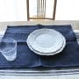 ヨーロッパリネン テーブルランチョンマット【マリンネイビー】