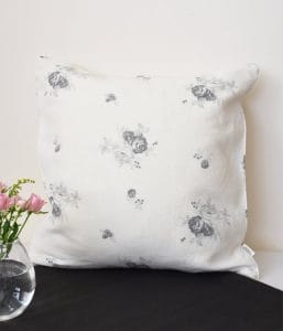 リネンクッションカバー【シャビーシックローズ】