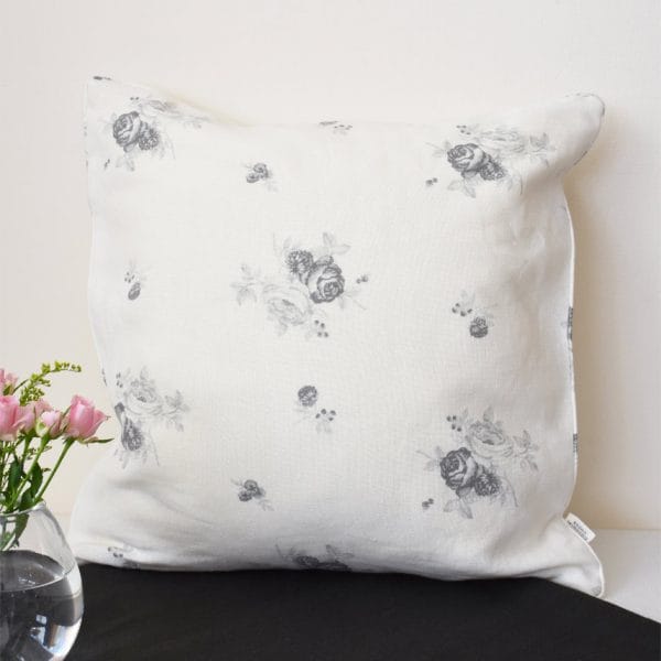 リネンクッションカバー【シャビーシックローズ】
