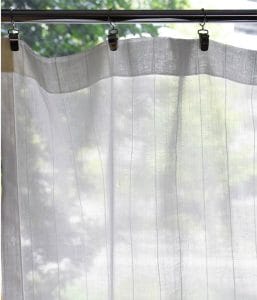 【ストライプホワイト】レース カフェカーテン