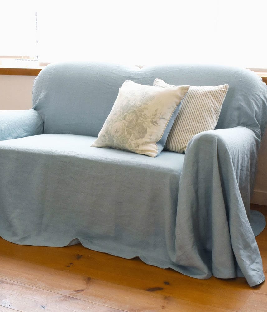 COLONIAL CHECK/ S1ラブソファ専用ヨーロッパリネン素材ルーズ