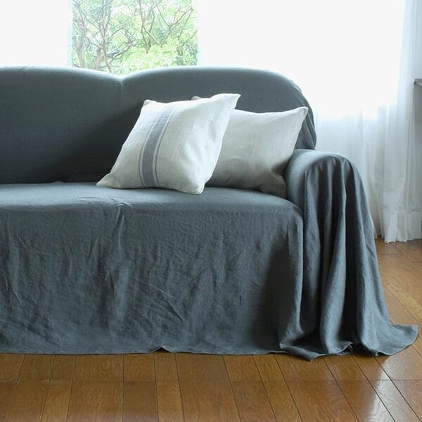 COLONIAL CHECK/ S1ラブソファ専用ヨーロッパリネン素材ルーズカバー