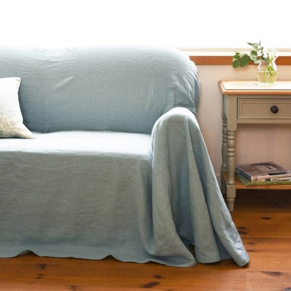 COLONIAL CHECK/ S1トリプルソファ専用ヨーロッパリネン素材ルーズカバー