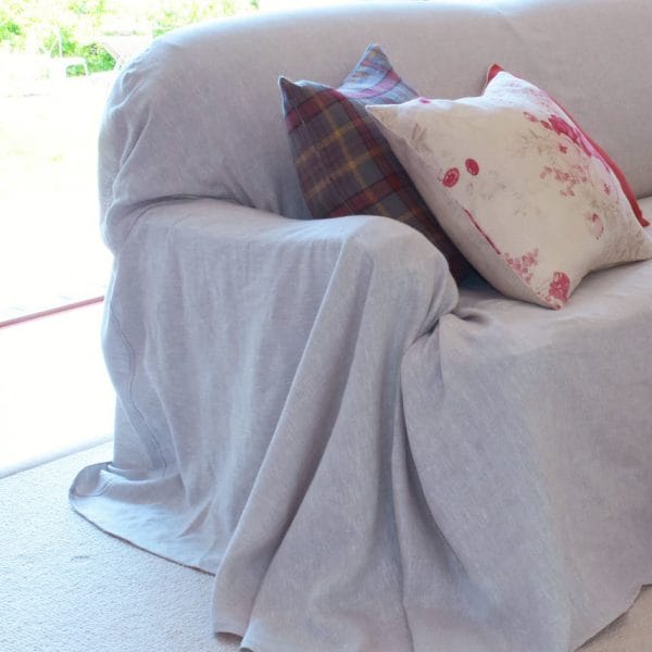 COLONIAL CHECK/ S2ラブソファ専用ヨーロッパリネン素材ルーズカバー