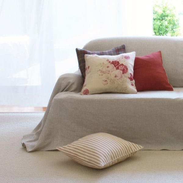 COLONIAL CHECK/ S2ラブソファ専用ヨーロッパリネン素材ルーズカバー