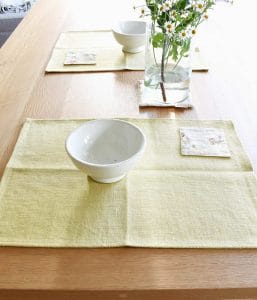 ヨーロッパリネン テーブルランチョンマット【コーンシルク】