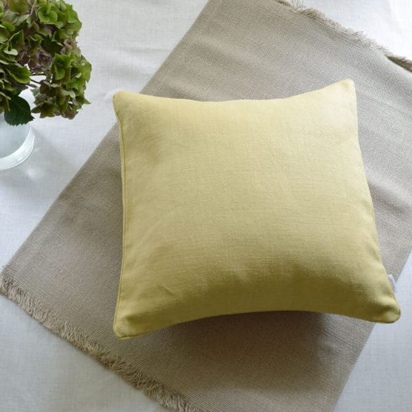 ベルギー製リネン生地クッションカバー【コーンシルク】