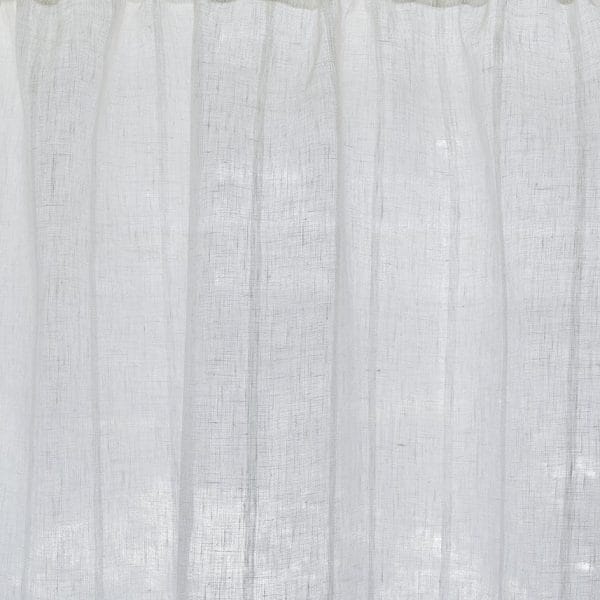 【LIBECO22ストライプ】リネンレースカフェカーテン