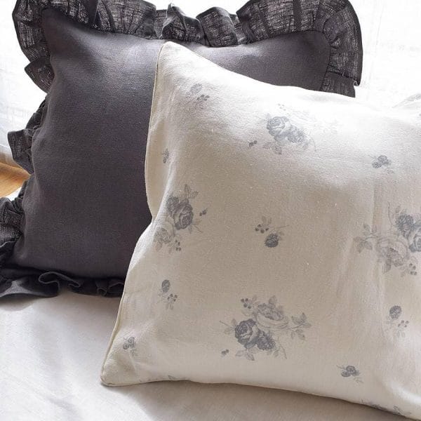 リネンクッションカバー【シャビーシックローズ】