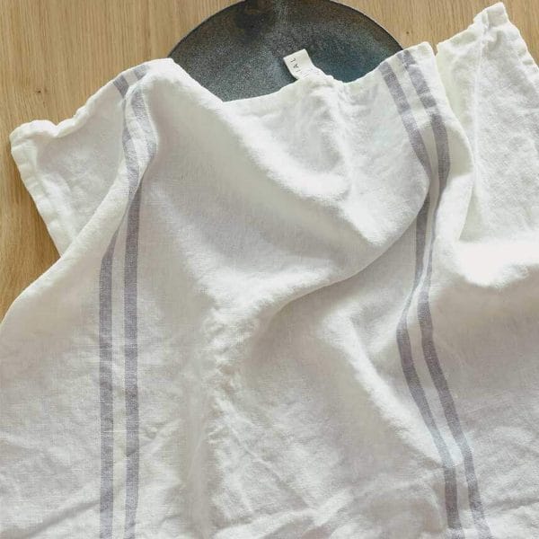 北欧リネン キッチンクロス【マリンストライプ６】