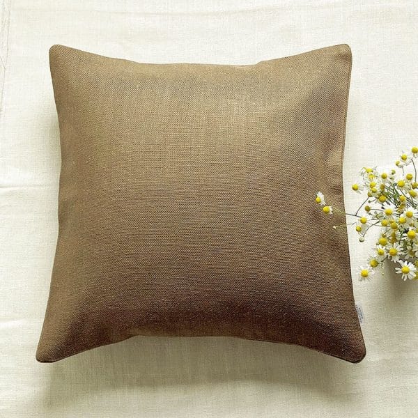 リネンクッションカバー【モカ】