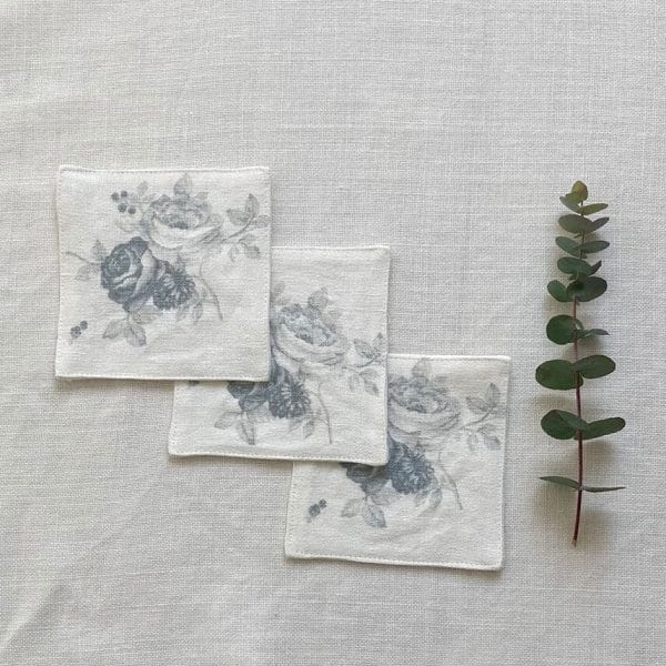 リネンコースター【シャビーシックローズ】