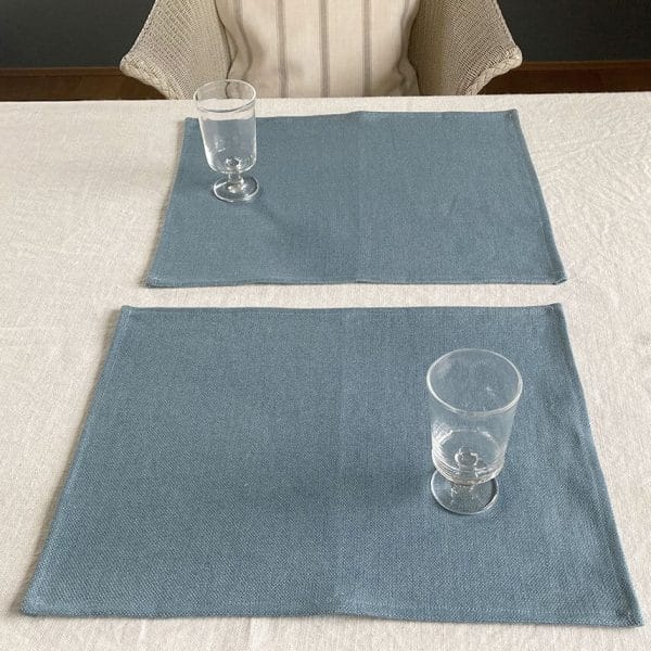ヨーロッパリネン テーブルランチョンマット【スレート】
