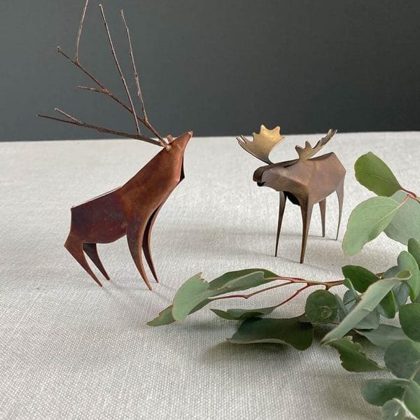 金工作家Ren/真鍮オブジェ アカシカ