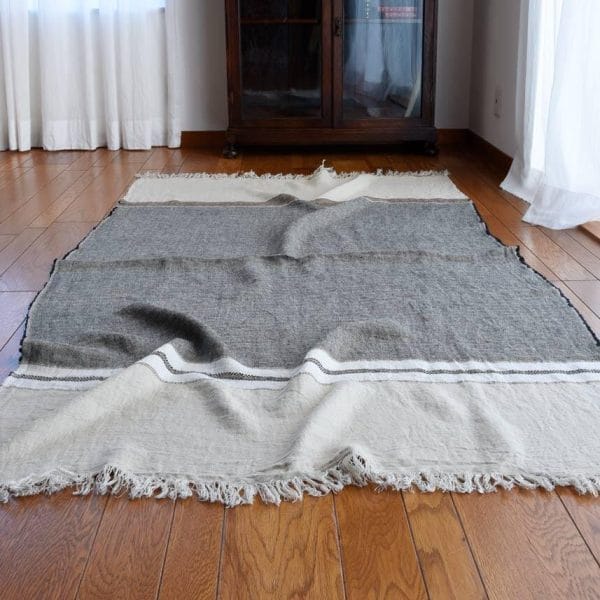 LIBECO HOME//リベコ リネンブランケット【ビーズワックス】