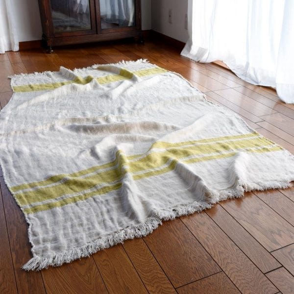 LIBECO HOME//リベコ リネンブランケット【マスタード】