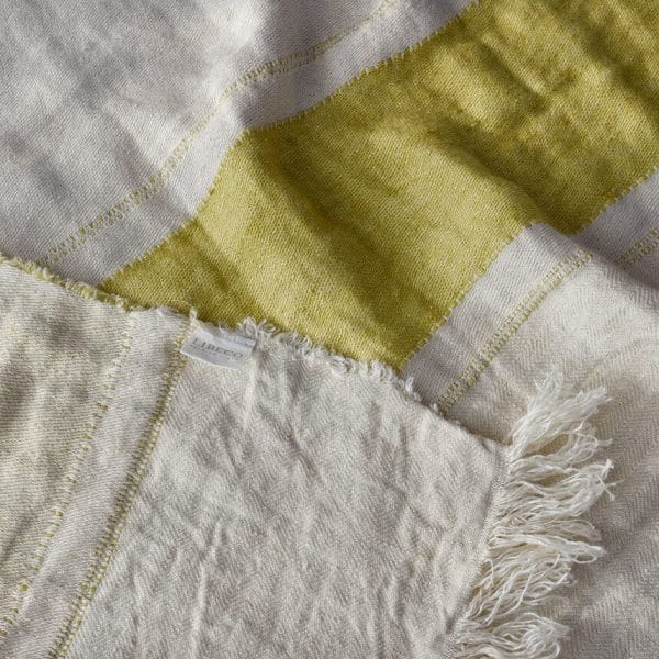 LIBECO HOME//リベコ リネンブランケット【マスタード】