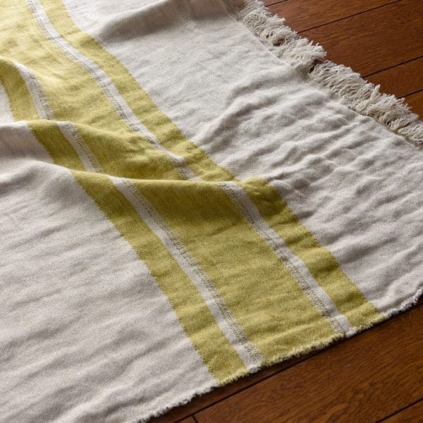 LIBECO HOME//リベコ リネンブランケット【マスタード】