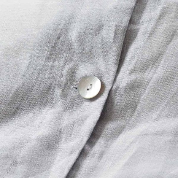【ブルーグレー】シルキーリネン デュベカバー