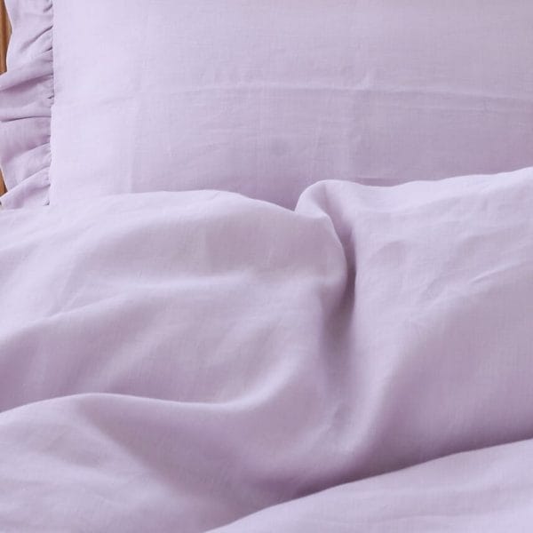【ライラック】シルキーリネンデュベカバー