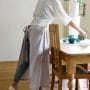 ヨーロッパリネン マキシロングエプロン【2色展開】
