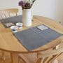 ヨーロッパリネン テーブルランチョンマット【スモーク】