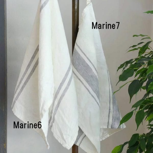 北欧リネン キッチンクロス【マリンストライプ６】