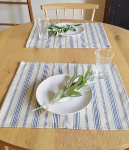 コットン テーブルランチョンマット【パトリブルー】