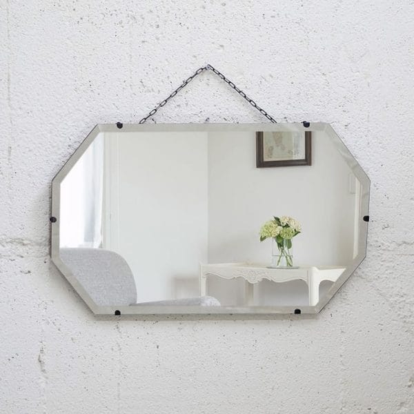 THE PENNY WISE Antiques Original/アールデコオクタゴンミラー