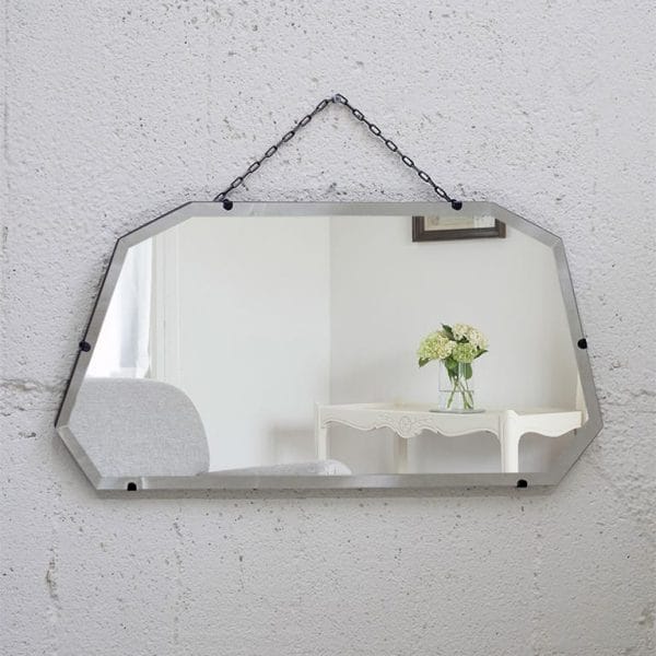 THE PENNY WISE Antiques Original/アールデコオクタゴンミラーb