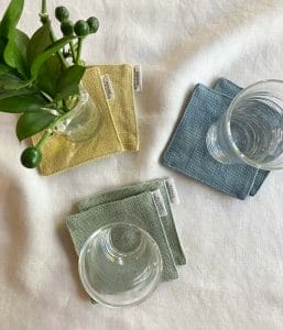 リネンコースター【コーンシルク・ミスト・スレート】