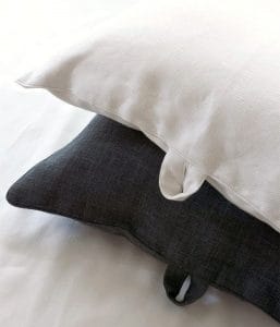 リネンコットンフロアクッション【ホワイト・ブラック】