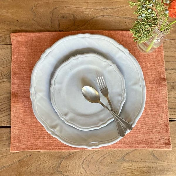 ヨーロッパリネン テーブルランチョンマット【アプリコット】