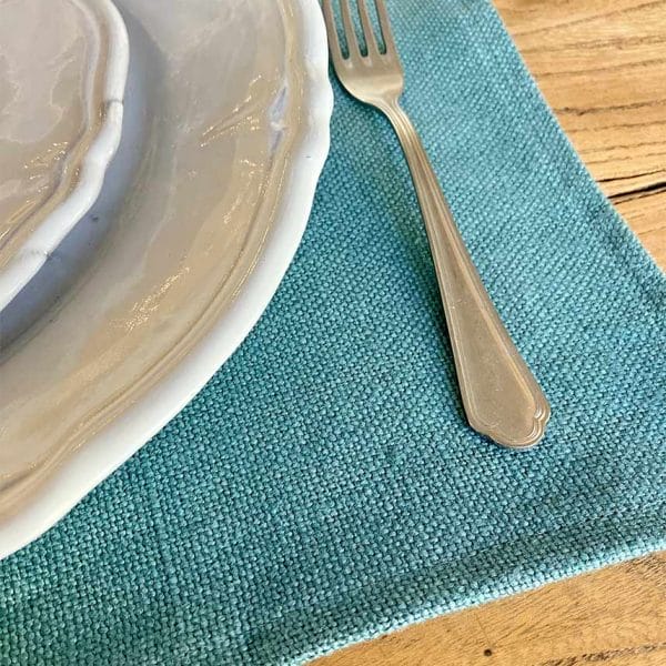 ヨーロッパリネン テーブルランチョンマット【ラグーン】