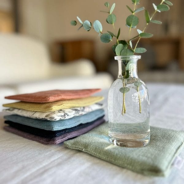 ヨーロッパリネン カラーポットマット【全7色】