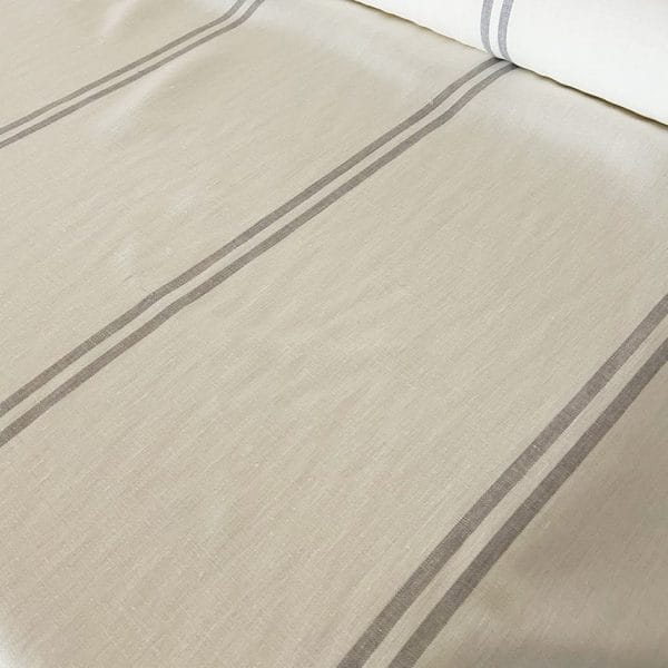 リトアニア産リネンファブリック【マリン6ストライプ】