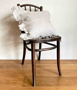 リネンフリルクッションカバー【ナチュラル】