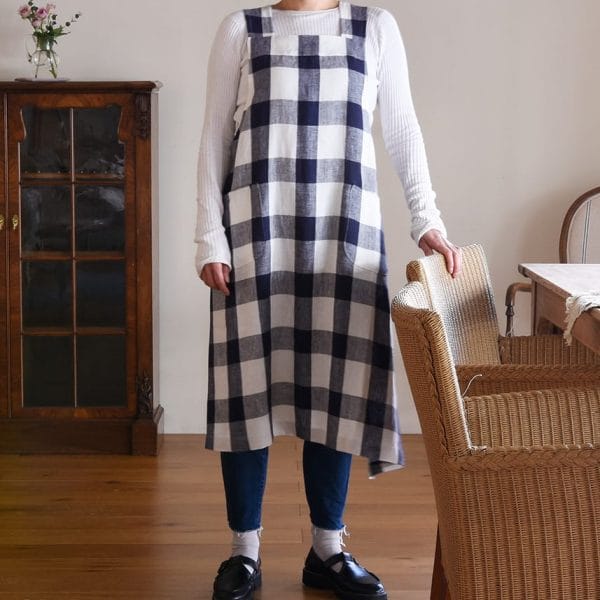 ヨーロッパリネン クロスオーバーエプロン【3色展開】