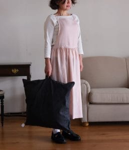 ヨーロッパリネン ギャザーエプロン【4色展開】