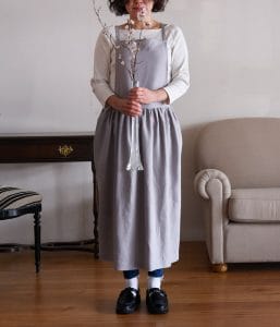 ヨーロッパリネン ギャザーエプロン【4色展開】
