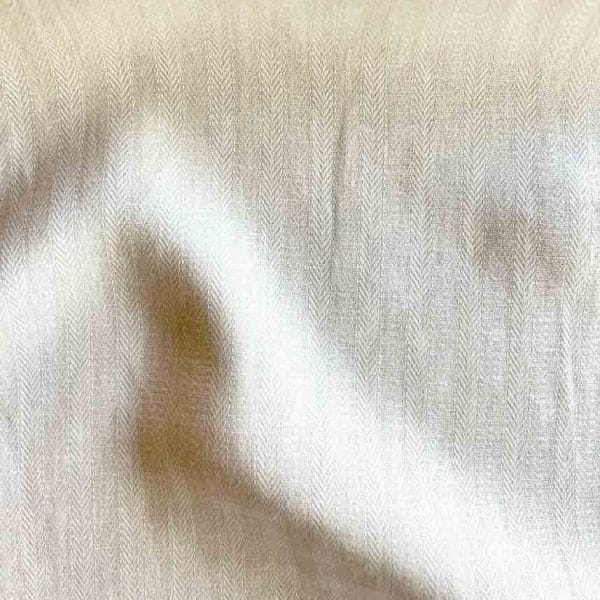 リトアニア産リネンファブリック生地【ヘリンボーンホワイト】