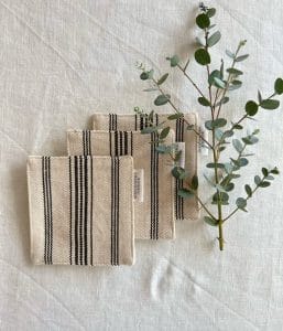 コットンストライプコースター【パトリブラック】