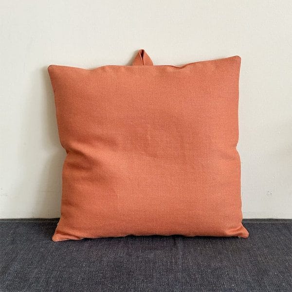 リネンフロアクッション【アプリコット・イエロー】